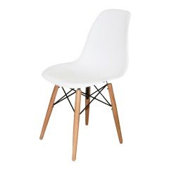 Luna Ağaç Ayaklı 6 ADET Eames Beyaz Sandalye SND3010-6BYZ