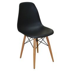 Luna Ağaç Ayaklı 6 ADET Eames Siyah Sandalye SND3014-6SYH