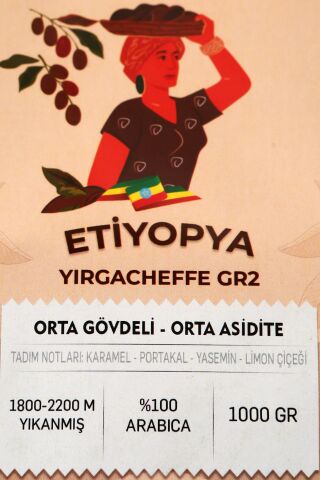 Ali Efendi Kahve Etiyopya (Yırgacheffe) GR2 Kahve 1 Kg.