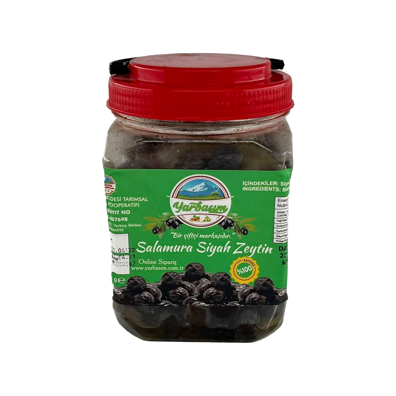 Yarbaşım Salamura Siyah Zeytin 1 Kg