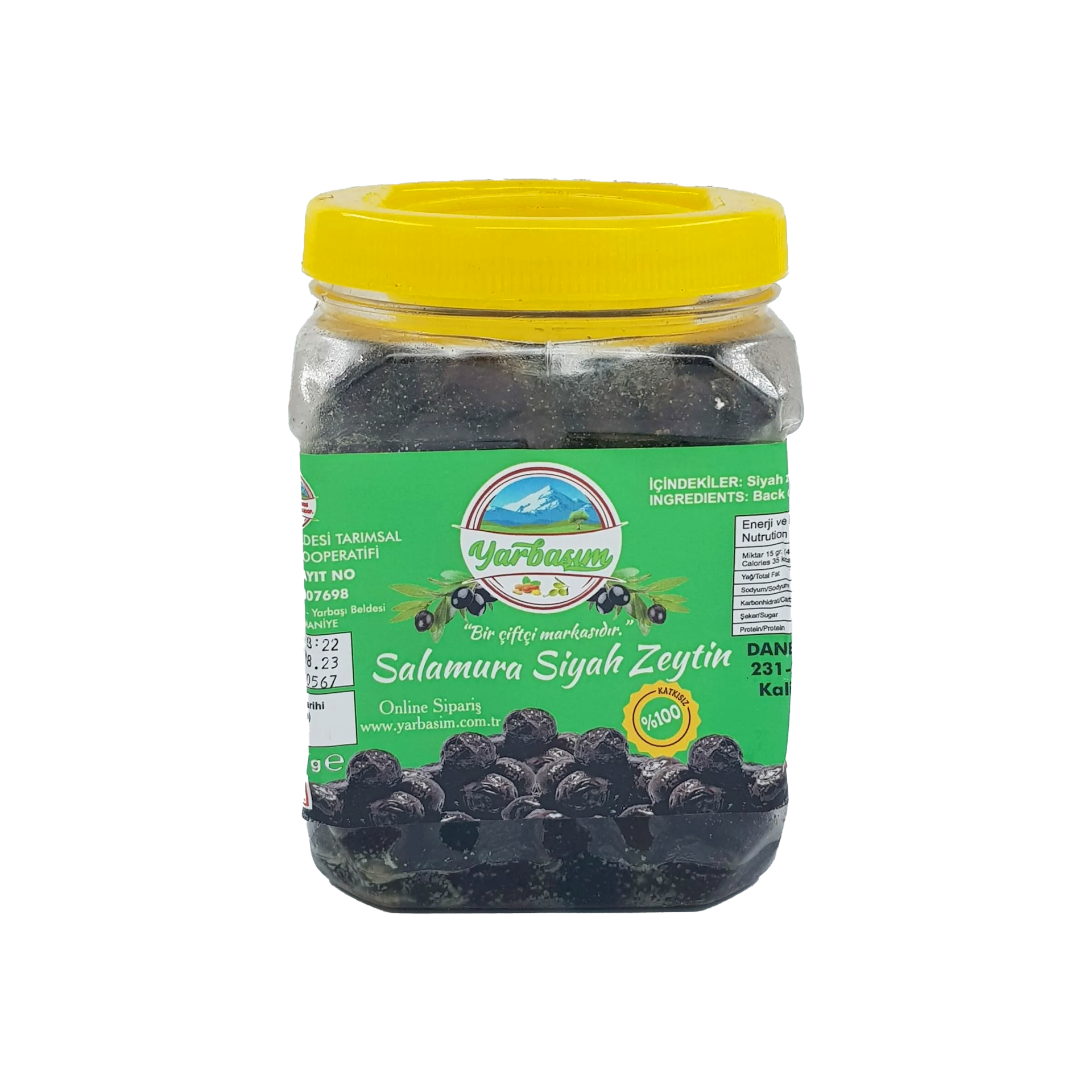 Yarbaşım Salamura Siyah Zeytin (231-260 Kalibre) 1 Kg