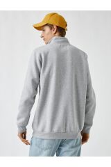 Yarım Fermuarlı Basic Sweatshirt