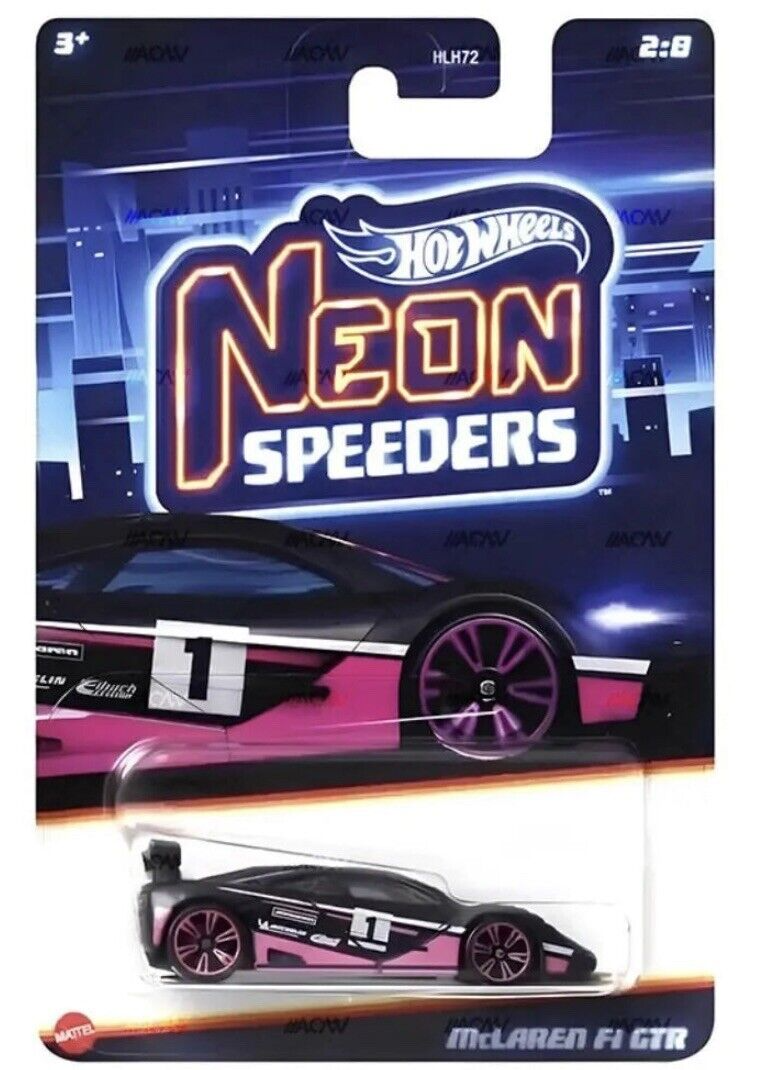 Hot Wheels Arabaları HLH72 Neon Speeders McLaren F1 GTR (YurtDışı)