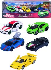 Majorette, 212053178, İtalyan Rüyası Arabalar 5'li Hediye Seti, Die-Cast (Metal), Alfa Romeo ve Lamborghini, Lisanslı, Dream Cars Italy with 5 Cars