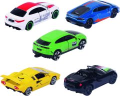 Majorette, 212053178, İtalyan Rüyası Arabalar 5'li Hediye Seti, Die-Cast (Metal), Alfa Romeo ve Lamborghini, Lisanslı, Dream Cars Italy with 5 Cars