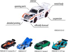 Majorette, 212053172, Porsche Motorsport 5 Li Hediye Seti, 2 Adet Exclusive Model, Die-Cast (Metal), 7.5 cm, Açılabilir Parçalar, Serbest Tekerlekli, Lisanslı