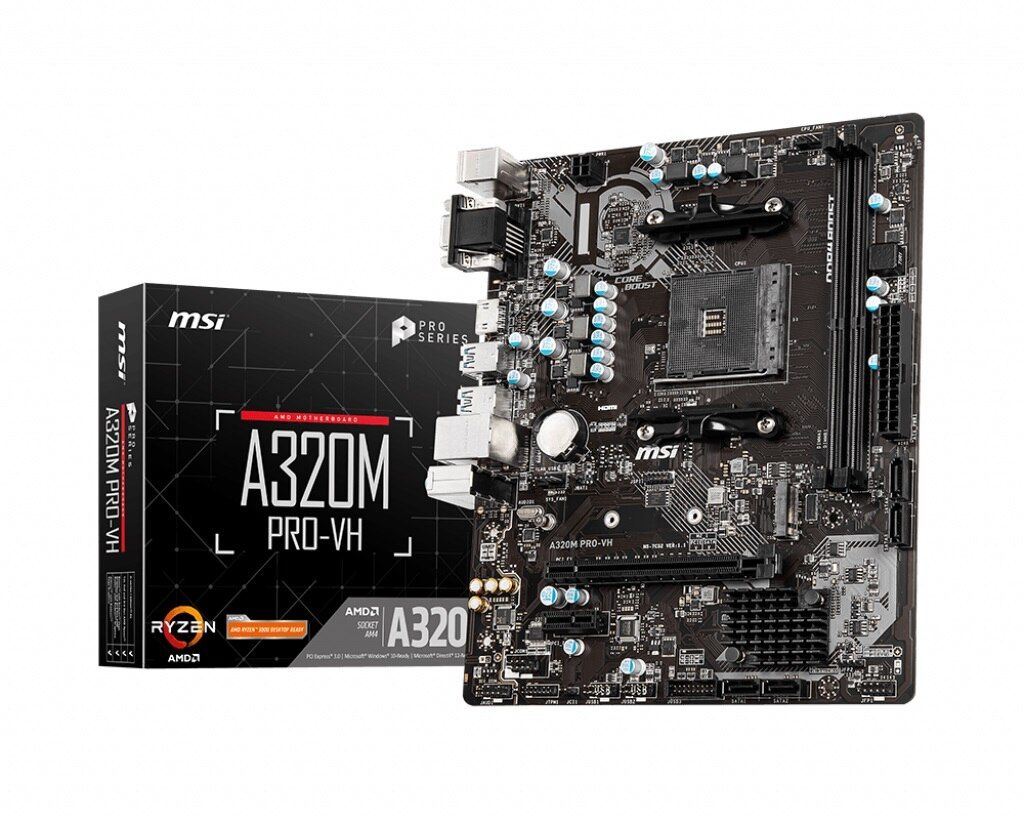 MSI A320M PRO-VH AMD AM4 DDR4 3200Mhz Micro ATX Anakart