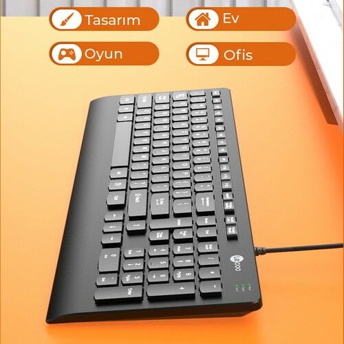 Lenovo Lecoo KB103 USB Kablolu Siyah Türkçe Q Klavye