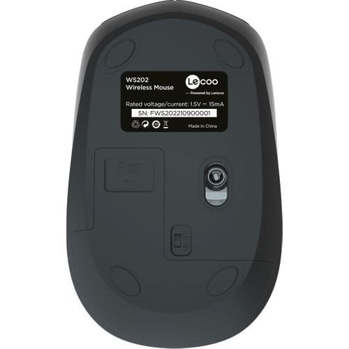 Lenovo Lecoo WS202 Kablosuz 1600DPI 4 Tuşlu Siyah Optik Mouse