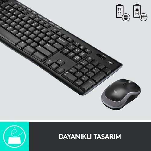 Logitech MK270 920-004525 Kablosuz Klavye Mouse Seti