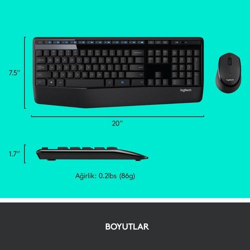 Logitech MK345 920-006514 Kablosuz Klavye Mouse Seti