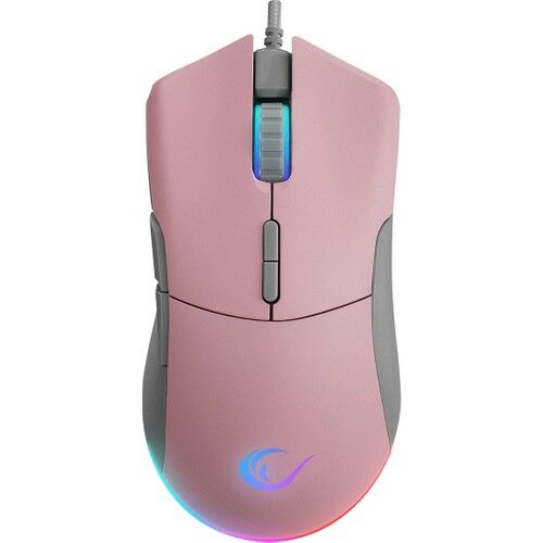 Rampage SMX-R21 Compact USB Pembe RGB Led Makro 12800dpi Drag Click Gaming Mouse