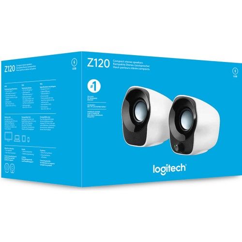 Logitech Z120 USB 2.0 Stereo Hoparlör 2W - Beyaz