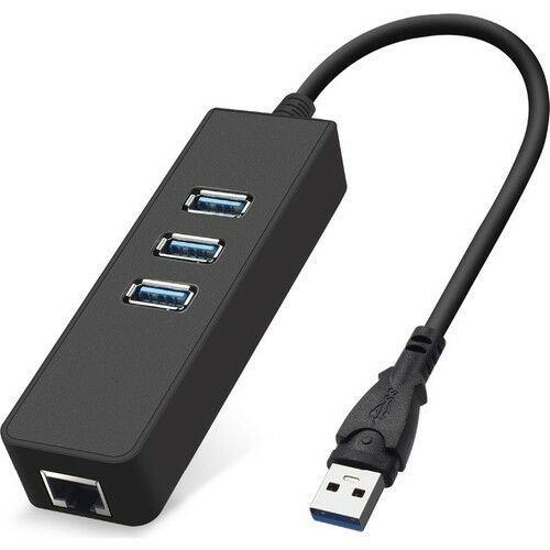 Alfais 4263 USB 3.0 To Ethernet Gigabit RJ45 3 Port Hub Çoklayıcı Adaptör