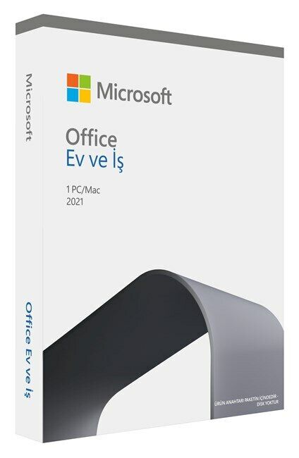 Microsoft Office 2021 Ev ve İş Türkçe Kutu Ömür Boyu Lisans PC/MAC