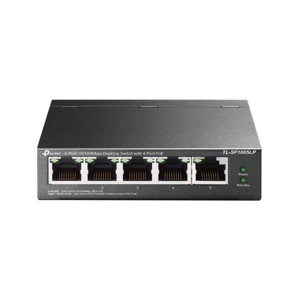 TP-Link TL-SF1005LP 5 Port 10/100 Mbps 4 Port PoE +1 Port Uplink Switch