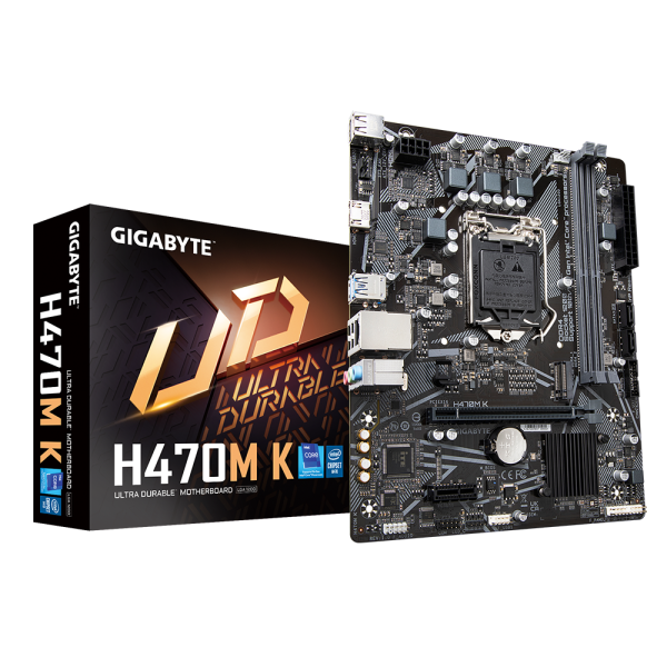 Gigabyte H470M-K Intel LGA1200 DDR4 3200MHz (OC) Micro ATX Anakart