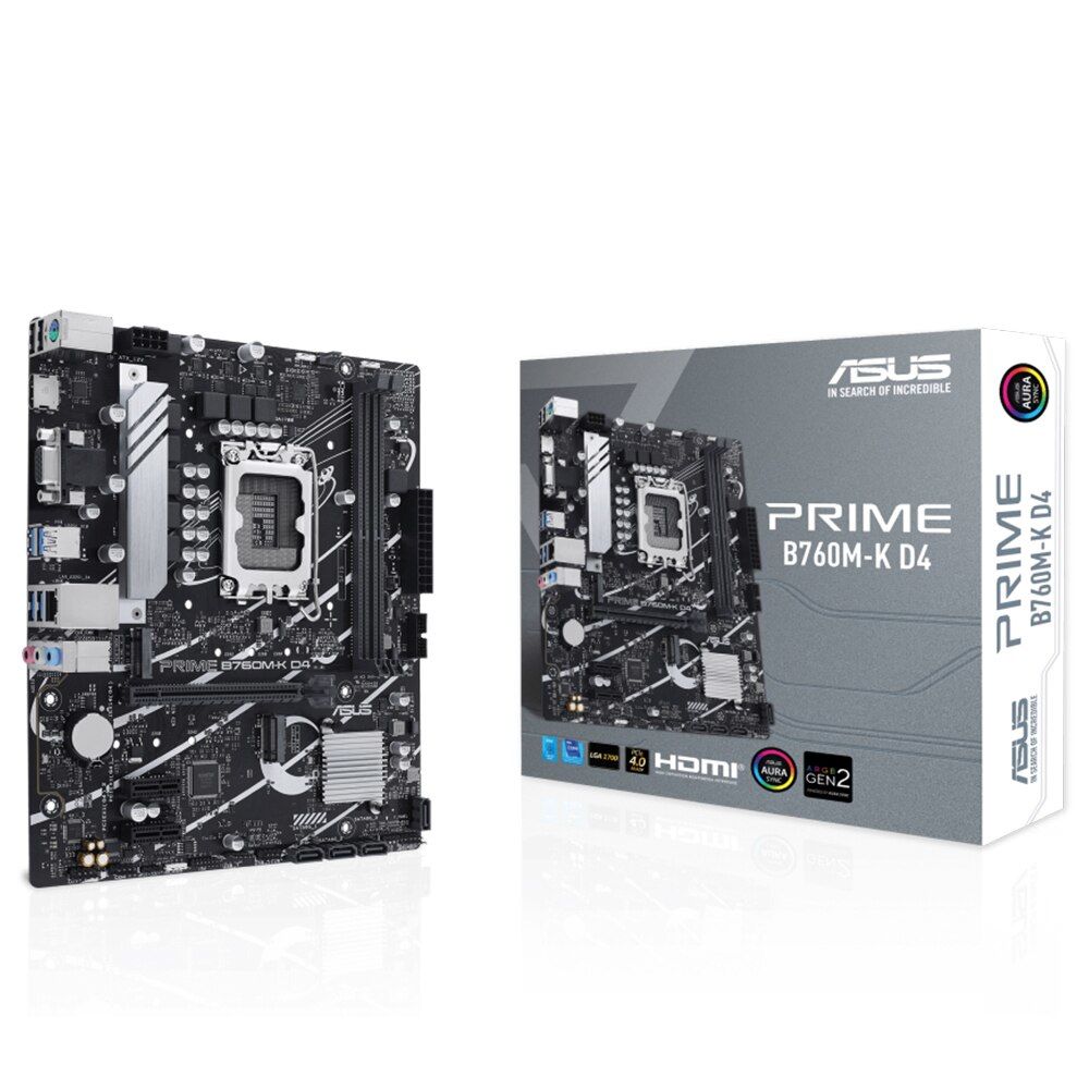 Asus Prime B760M-K D4 5333mhz(OC) DDR4 M.2 1700p RGB mATX Anakart