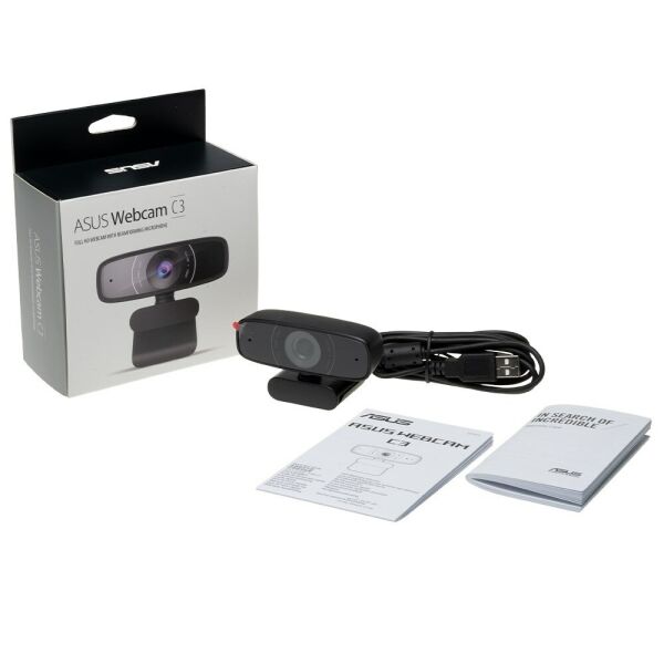 Asus C3 Webcam 1080P 30 FPS FullHD Mikrofonlu USB Yayıncı Kamera