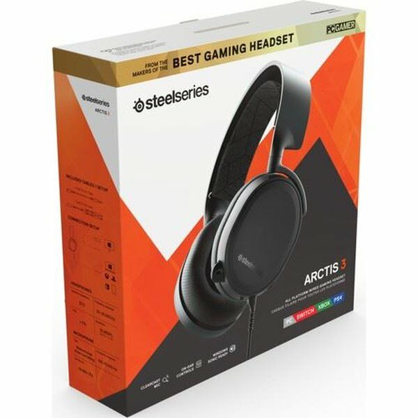 Steelseries Arctis 3 2019 Edition 7.1 Surround Kulak Üstü Oyuncu Kulaklığı - Siyah