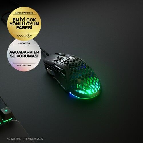 SteelSeries Aerox 5 RGB Kablolu Gaming Mouse