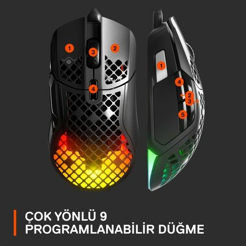 SteelSeries Aerox 5 RGB Kablolu Gaming Mouse