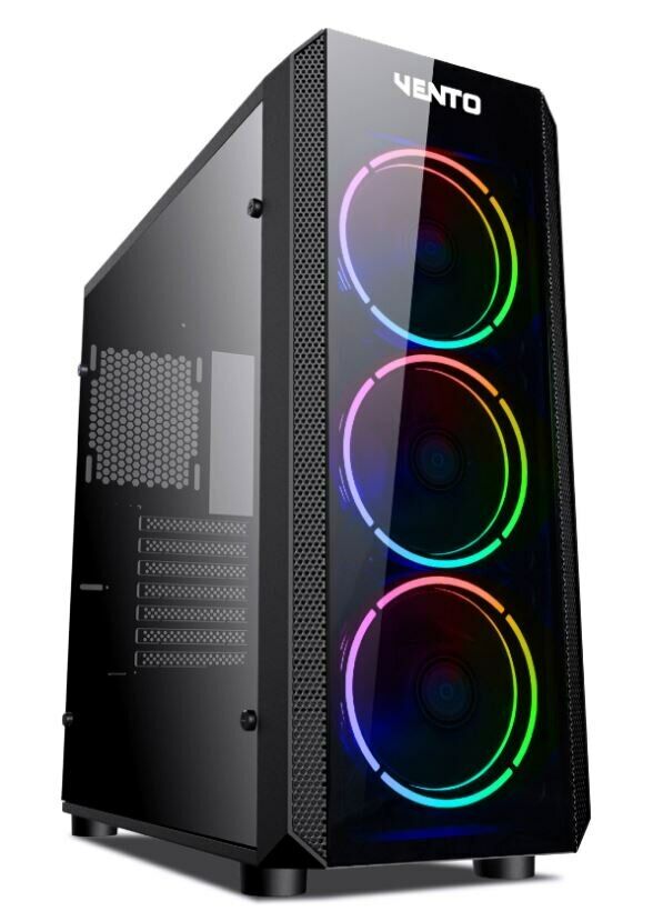 Vento VG04F 650W 80+ Tempered Glass Atx Mid-Tower RGB Gaming Kasa