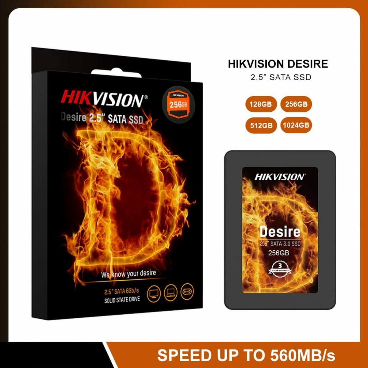 Hikvision HS-SSD-DESIRE(S)/256G 256 GB 2.5'' SATA 3 550/450 Mb/s SSD