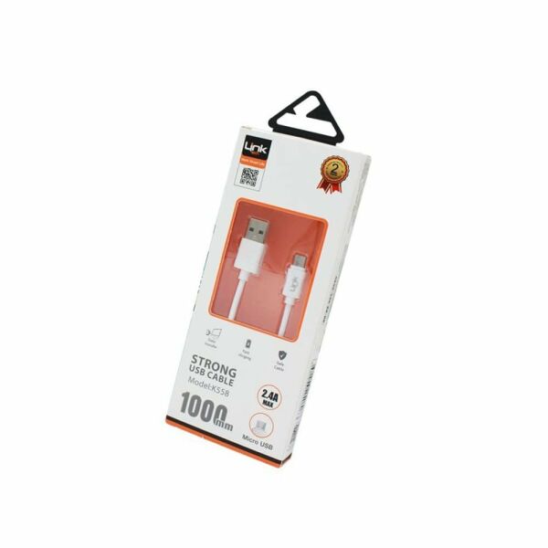 LinkTech K558 Strong Micro USB 2.4A 1 Metre Data Şarj Kablosu