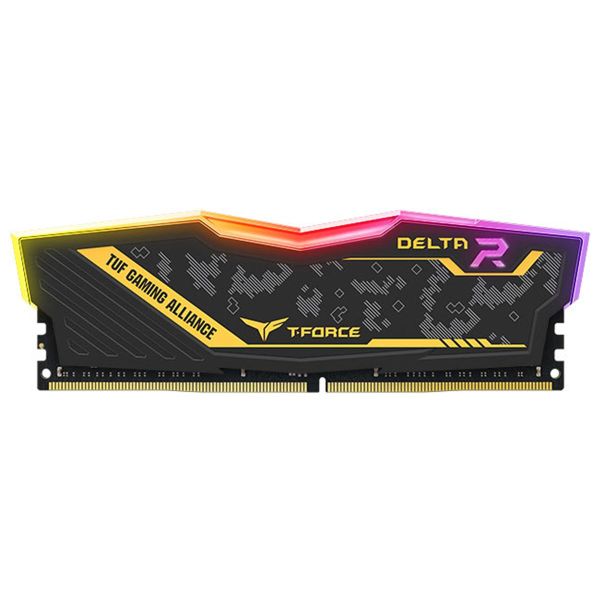 Team T-Force TUF Yellow Delta RGB 8 GB 3200 Mhz DDR4 TF9D48G3200HC16F01 Ram