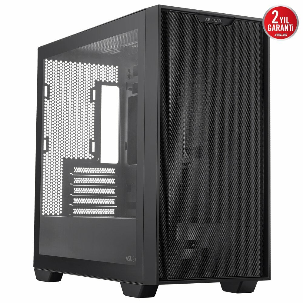 Asus A21 Case Temperli Cam USB 3.0 mATX Mesh Panel Siyah Mid Tower Kasa