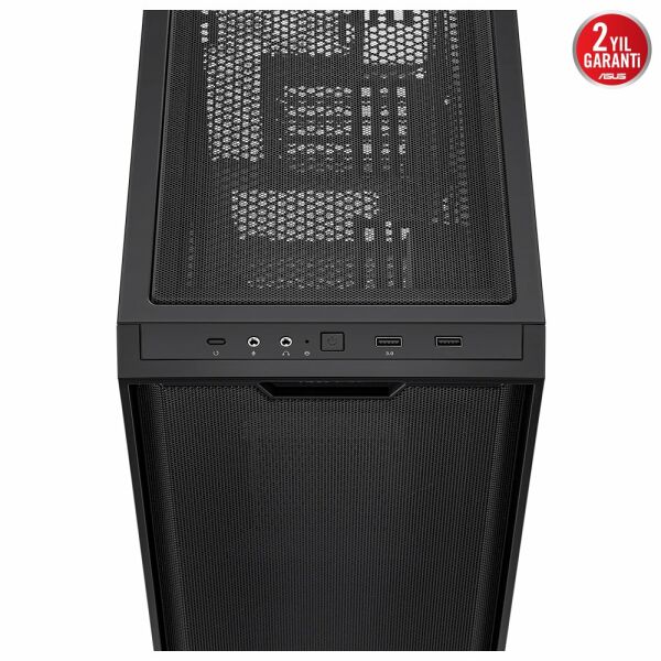 Asus A21 Case Temperli Cam USB 3.0 mATX Mesh Panel Siyah Mid Tower Kasa