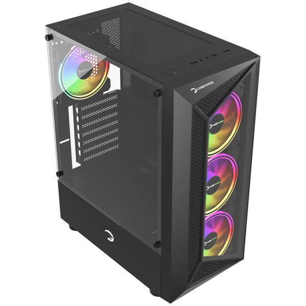 GamePower Eclipse 4x120mm ARGB Fan 700W 80+ Gold Full Modüler Temperli Cam ATX Gaming Kasa