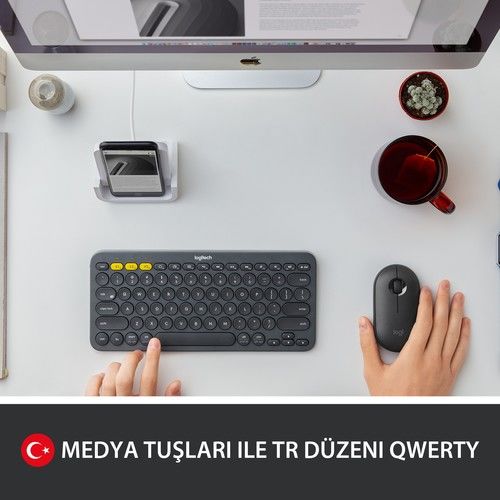 Logitech K380 Kompakt Kablosuz Bluetooth Türkçe Klavye