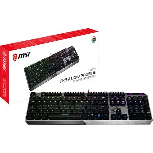 MSI Vigor GK50 Low Profile TR RGB Mekanik Gaming Klavye