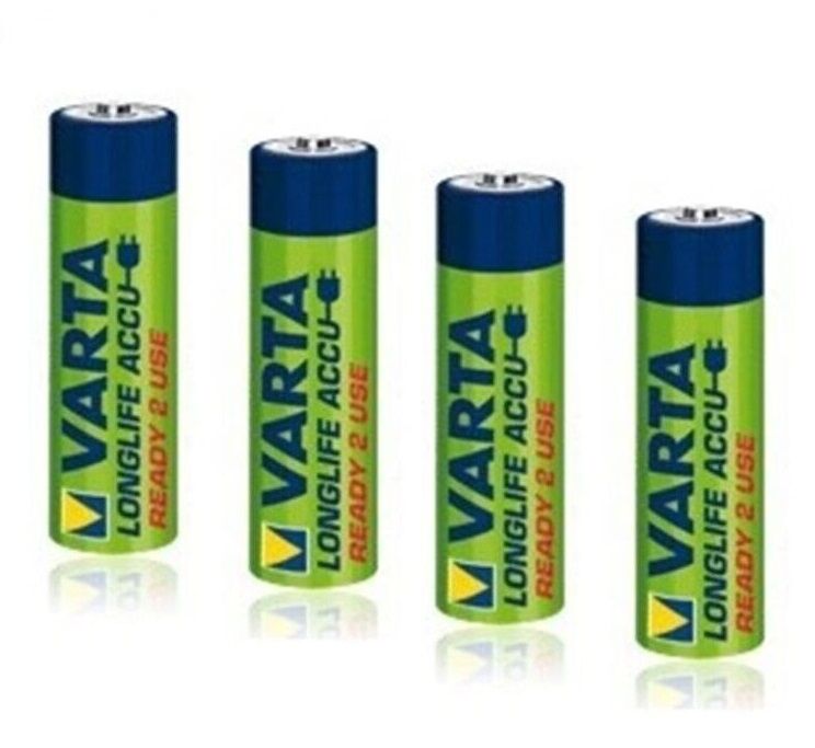 Varta Şarjlı Kalem Pil AA Ni-MH 2100mAh 1.2V - 4 Adet (Kutusuz - Hobi ve Öğrenci Deney Setlerine Uygun)