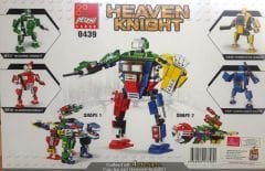 62 - 65 Parça Heaven Knight Robot Dövüşçü Lego Seti (4 Adet)