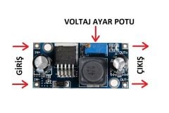 Ayarlanabilir 3A Mini Güç Kaynağı Voltaj Düşürücü LM2596 Modül