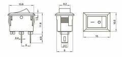 KCD11 Mini On-Off Anahtar - Beyaz - 5 Adet