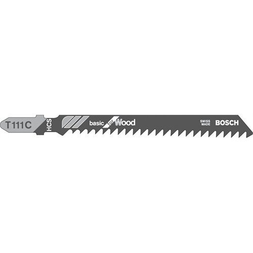 Bosch - Ekonomik Seri Ahşap İçin T 111 C Dekupaj Testeresi Bıçağı - 5'Li Paket