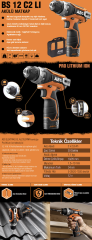 Aeg BS 12 C2 LI Çift Akülü Matkap (Lithium ion 12 V; 2.0 Ah)