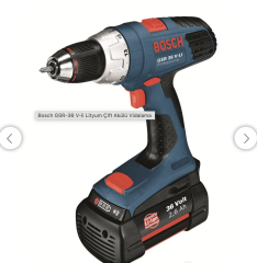 Bosch GSR-36 V-li Lityum Çift Akülü Vidalama