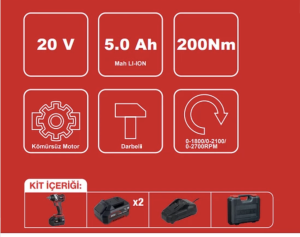 Attlas Pro ATBL18 IW-502C Akülü Somun Sıkma - Kömürsüz