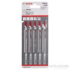 Bosch - Temiz Kesim Serisi Pvc İçin T 302 H Dekupaj Testeresi Bıçağı - 5'Li Paket