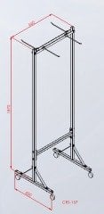 Mat Askısı Tekerlikli Model