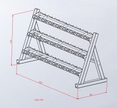 24'lü 3 katlı dambıl standı