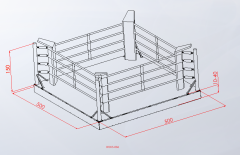 Boks Ringi 500X500Cm 10+Cm İle 40 Cm Arası Yerden Yükseklikte