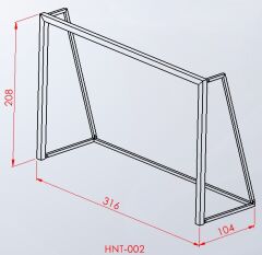 HNT-002 HENTBOL KALESİ METAL (ÇİFT)