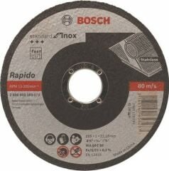 Bosch  - Standard Seri Inox (Paslanmaz Çelik) İçin Düz Kesme Diski (Taş) – Rapido - Wa 60 T Bf, 115