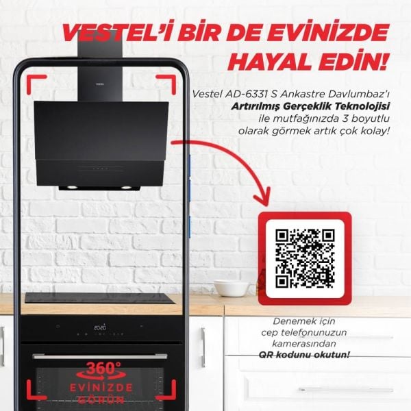 Vestel AD-63330 S Ankastre Davlumbaz